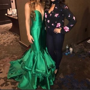 Jovani emerald green gown